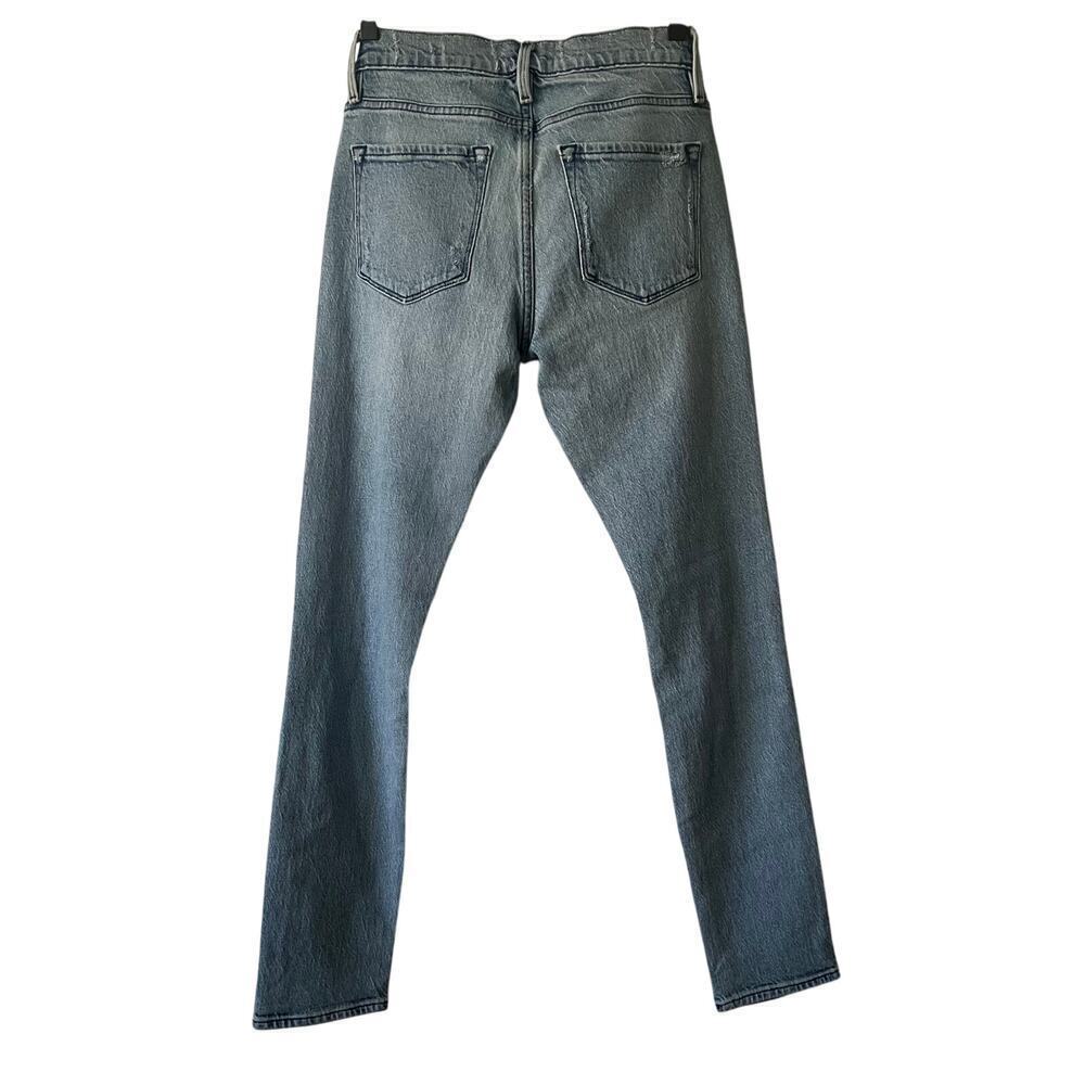 FRAME La Garçon Distressed Skinny Jeans Light Wash Size 24 - Picture 6 of 7